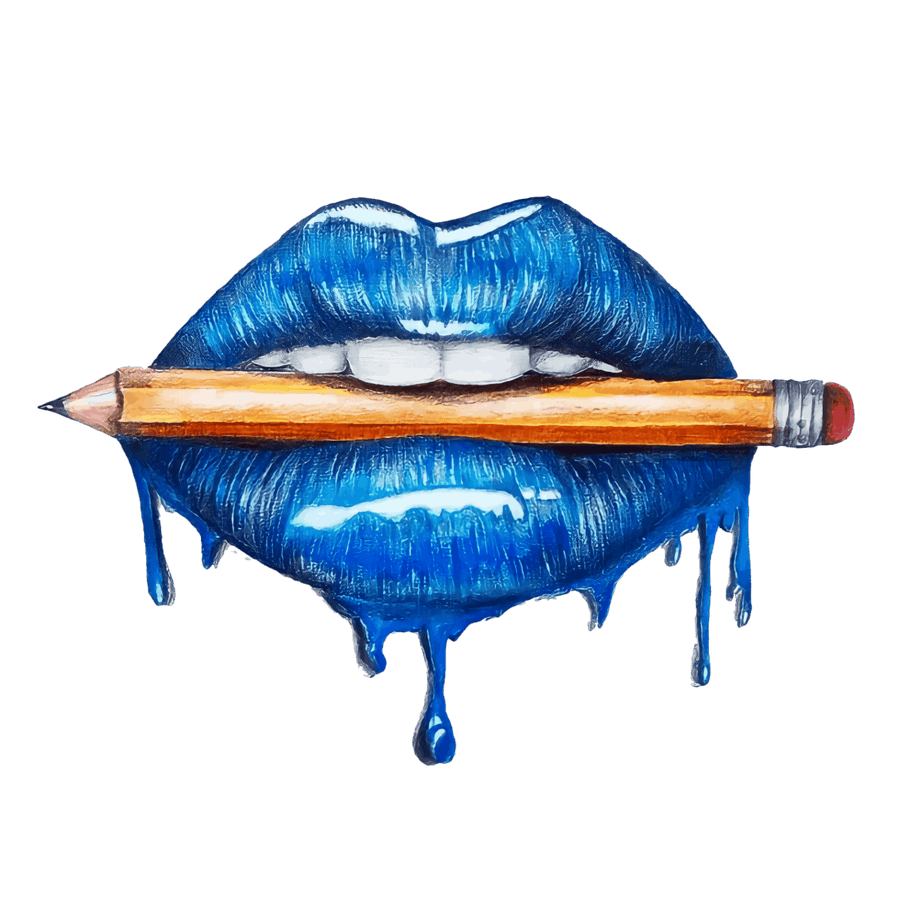 Pencil Nibbler Lips - Ready To Press DTF Transfer - Buy Bulk DTF