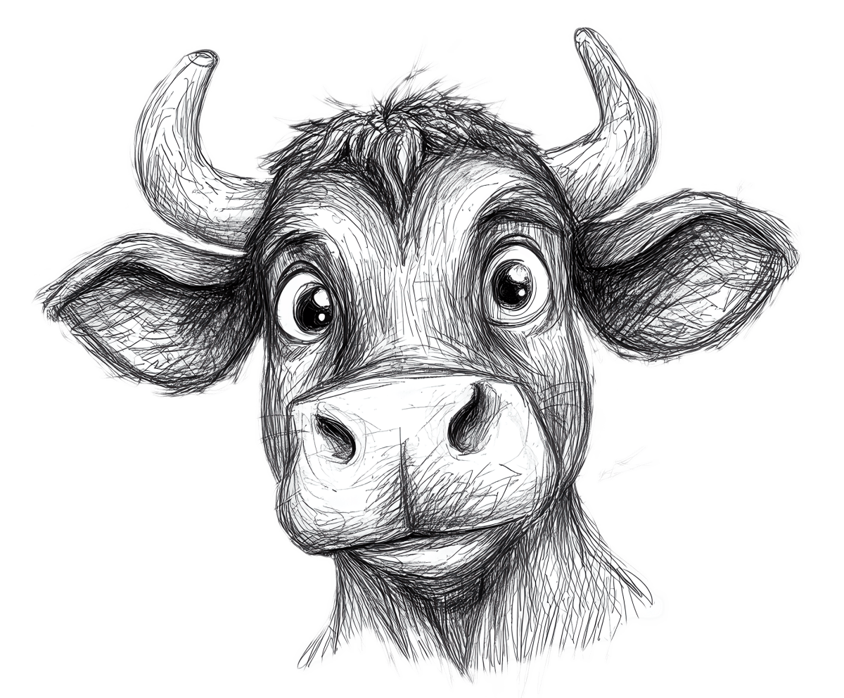 Pencil Sketch Bull 1 Ready to Press DTF Transfer - Buy Bulk DTF