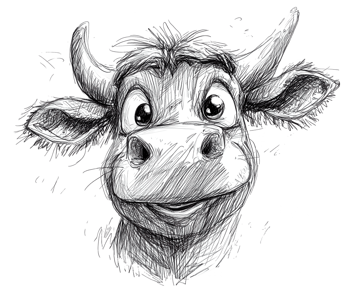 Pencil Sketch Bull 2 Ready to Press DTF Transfer - Buy Bulk DTF