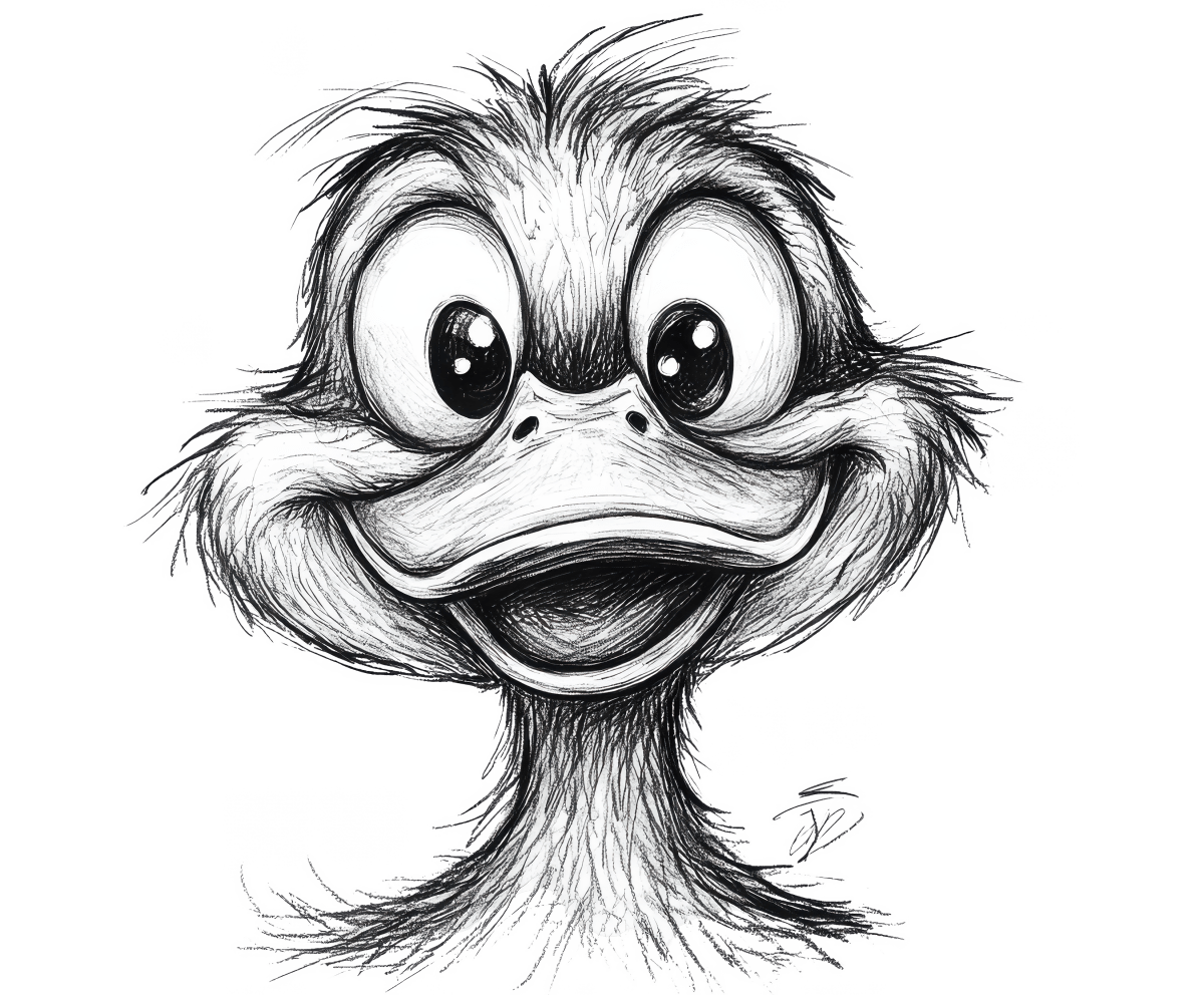 Pencil Sketch Duck 1 Ready to Press DTF Transfer - Buy Bulk DTF