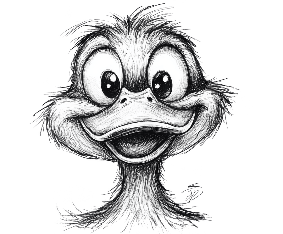 Pencil Sketch Duck 1 Ready to Press DTF Transfer - Buy Bulk DTF