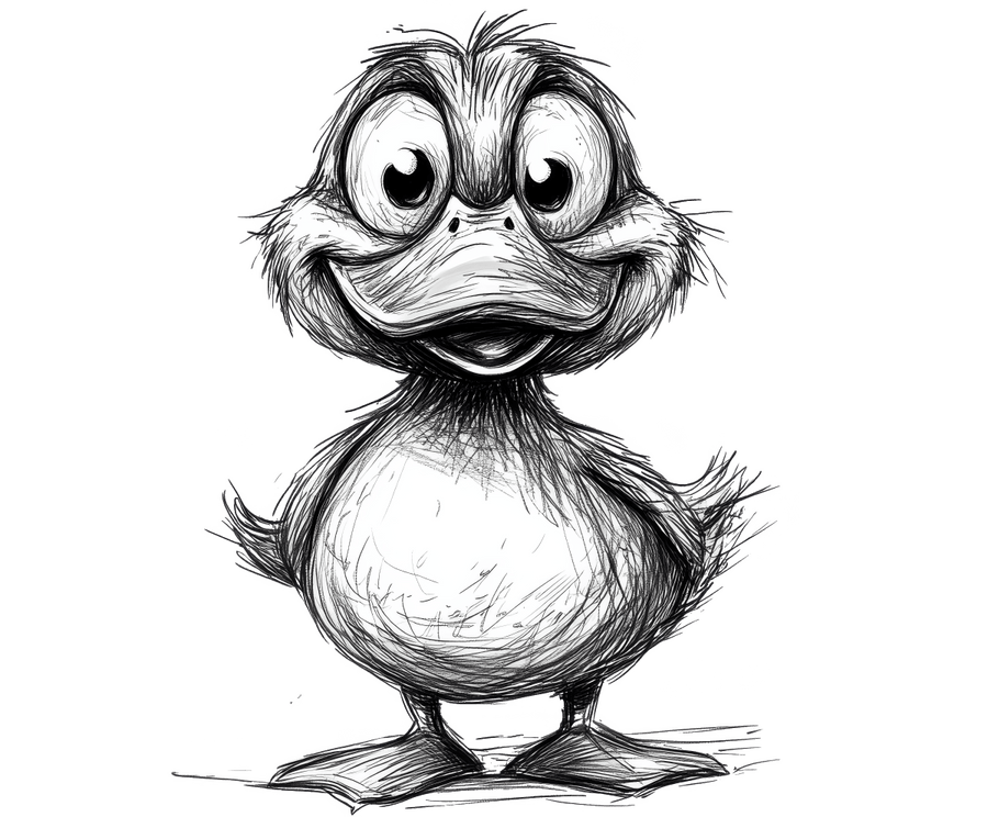 Pencil Sketch Duck 2 Ready to Press DTF Transfer - Buy Bulk DTF