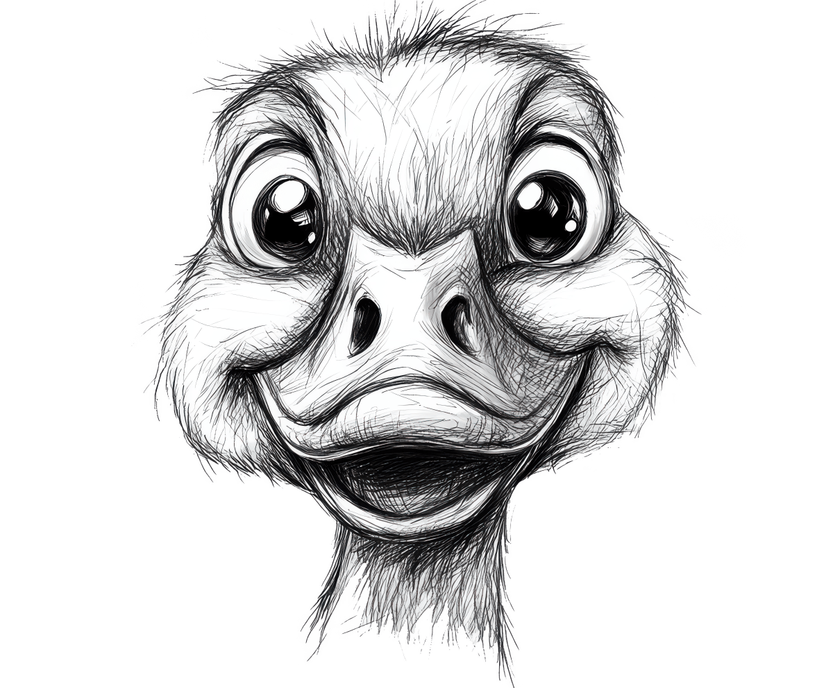 Pencil Sketch Goose 1 Ready to Press DTF Transfer - Buy Bulk DTF