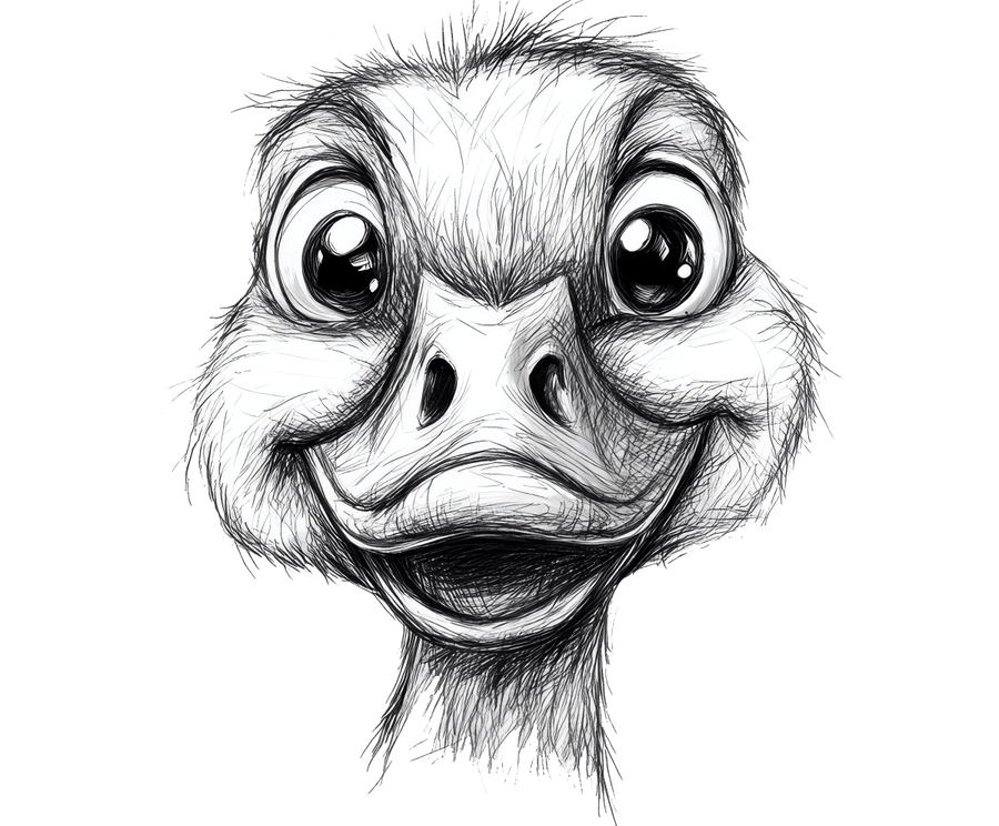 Pencil Sketch Goose 1 Ready to Press DTF Transfer - Buy Bulk DTF