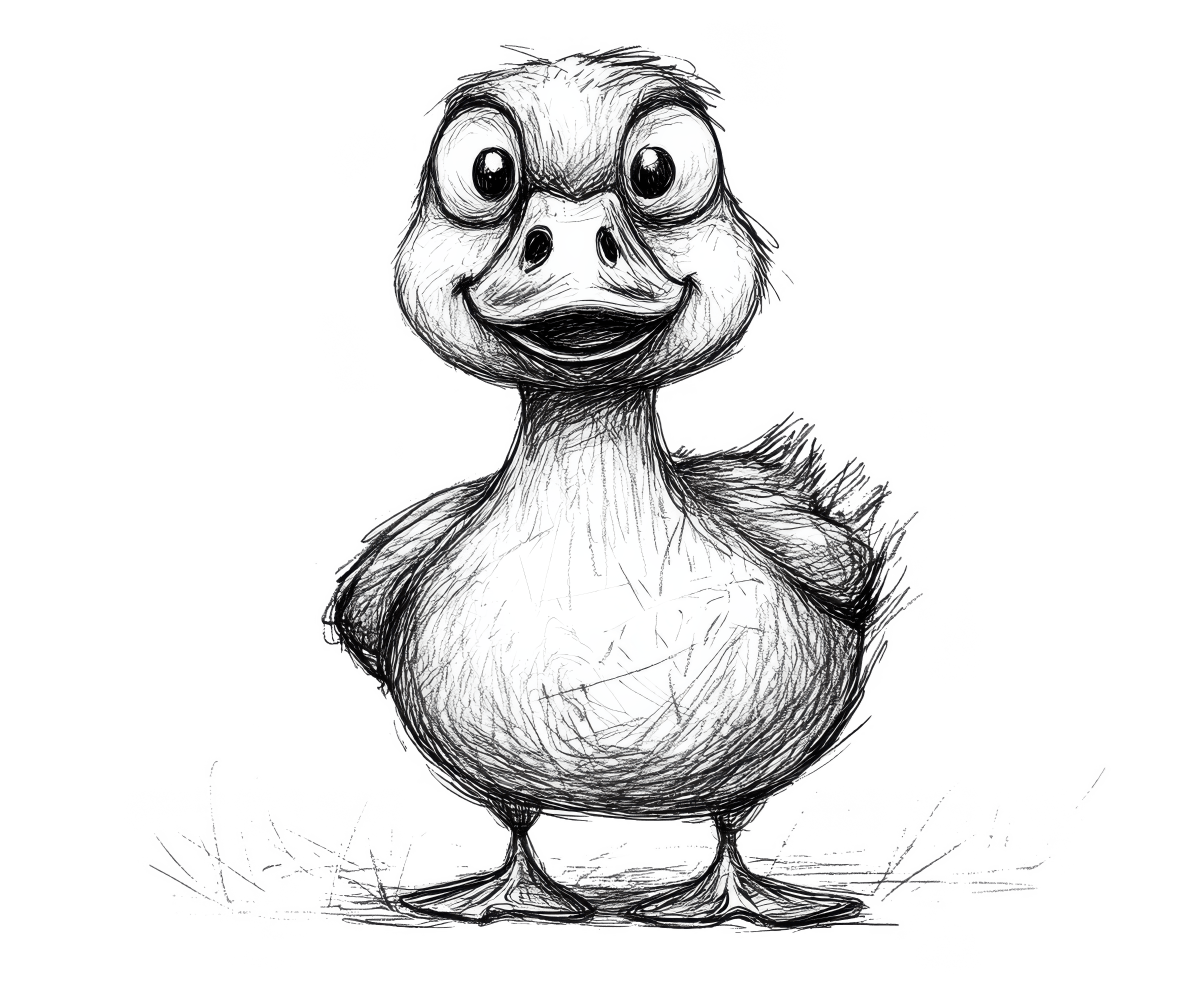 Pencil Sketch Goose 2 Ready to Press DTF Transfer - Buy Bulk DTF