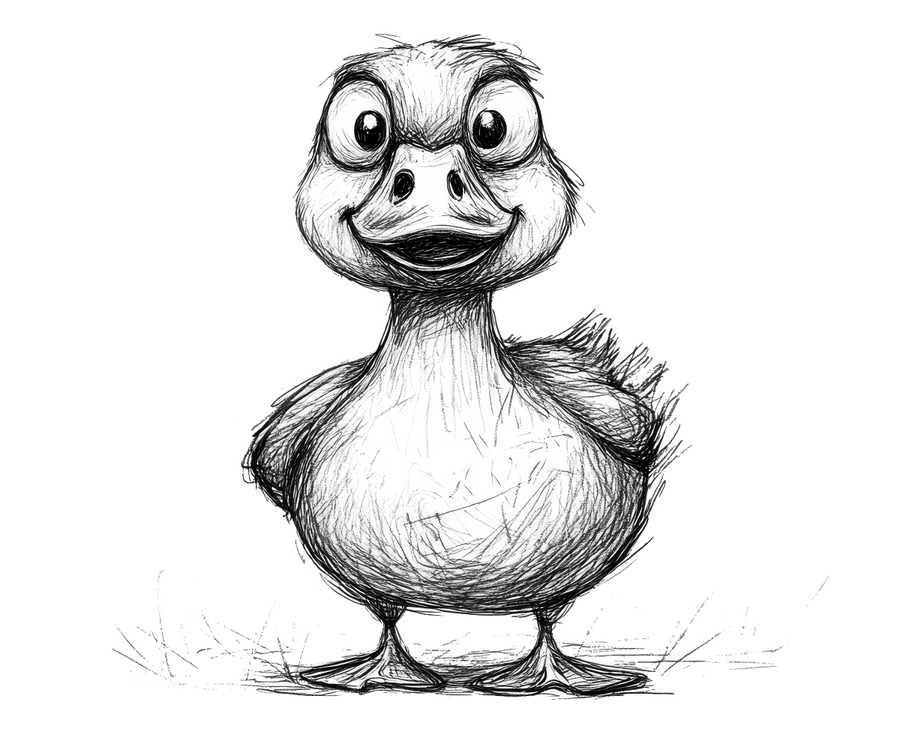 Pencil Sketch Goose 2 Ready to Press DTF Transfer - Buy Bulk DTF