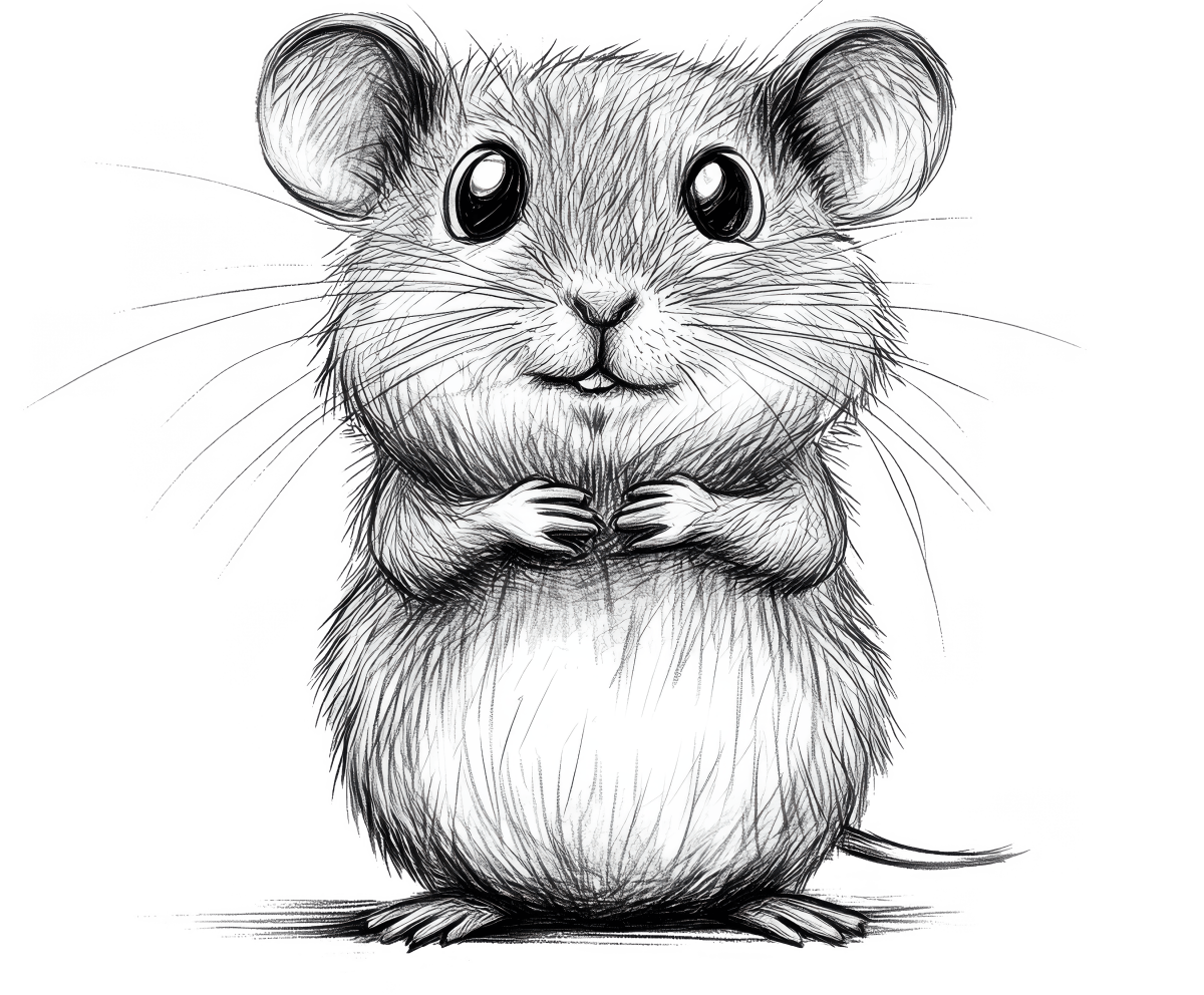 Pencil Sketch Rat 2 Ready to Press DTF Transfer - Buy Bulk DTF