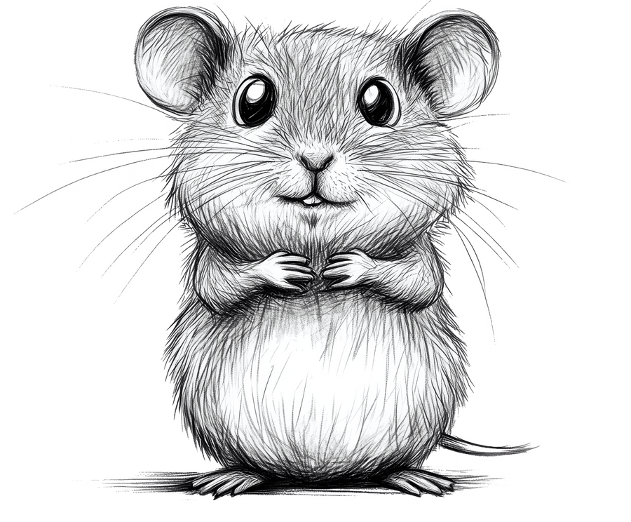 Pencil Sketch Rat 2 Ready to Press DTF Transfer - Buy Bulk DTF