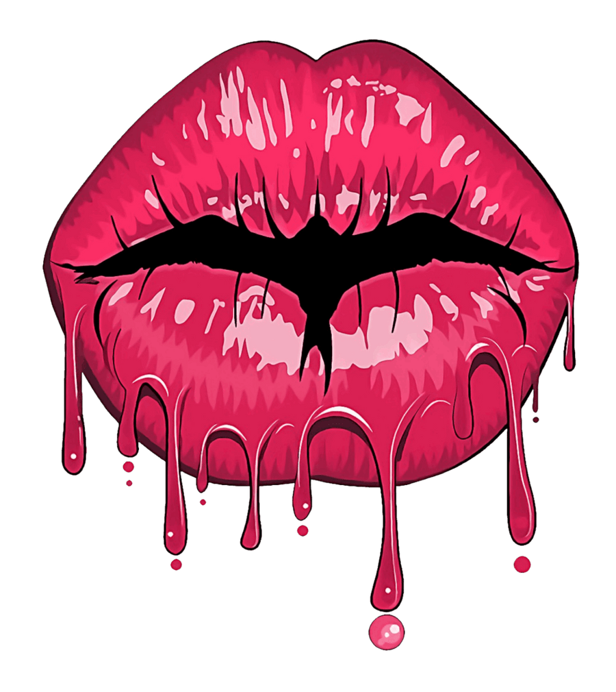 Pink Swallow Lips - Ready To Press DTF Transfer - Buy Bulk DTF