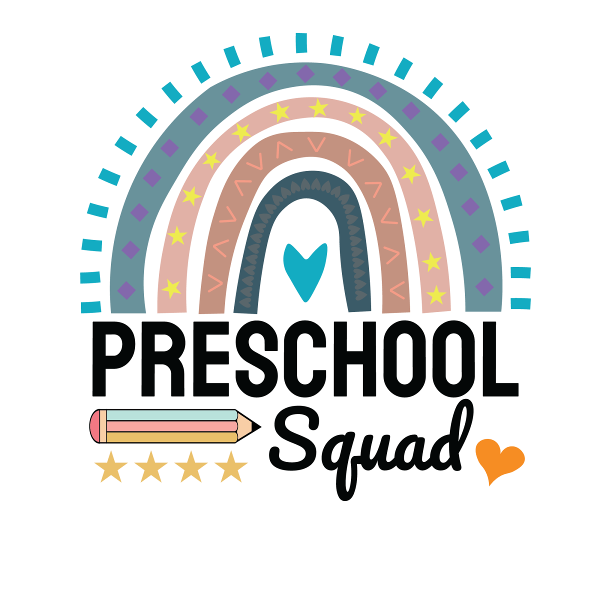 Pre School Squad - Ready To Press DTF Transfers - Buy Bulk DTF