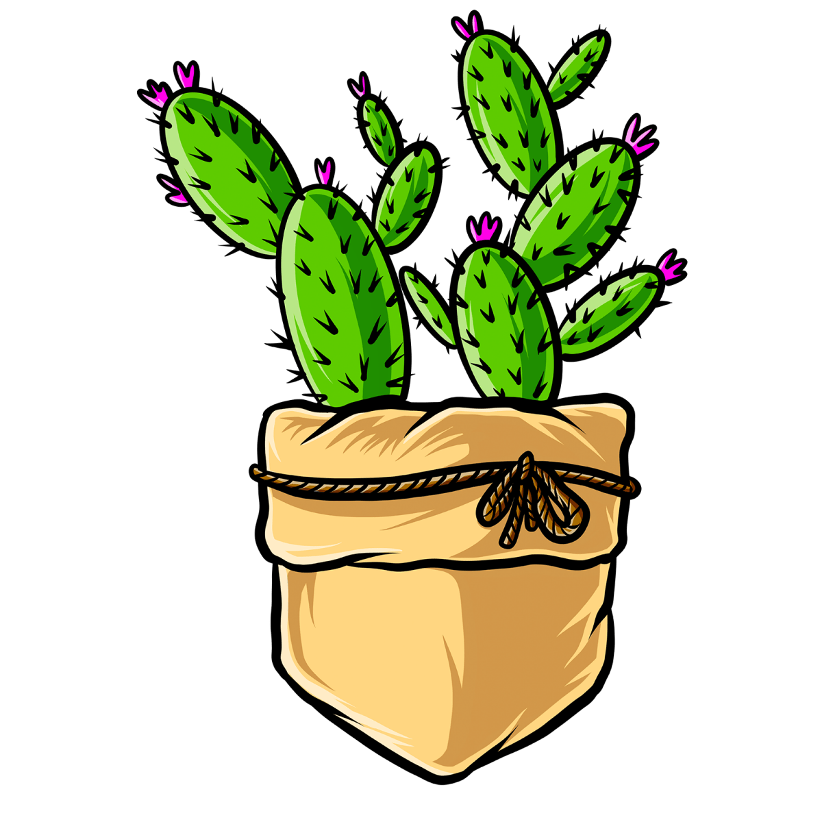 Prickly Pear Pocket - Ready To Press DTF Transfers - Buy Bulk DTF