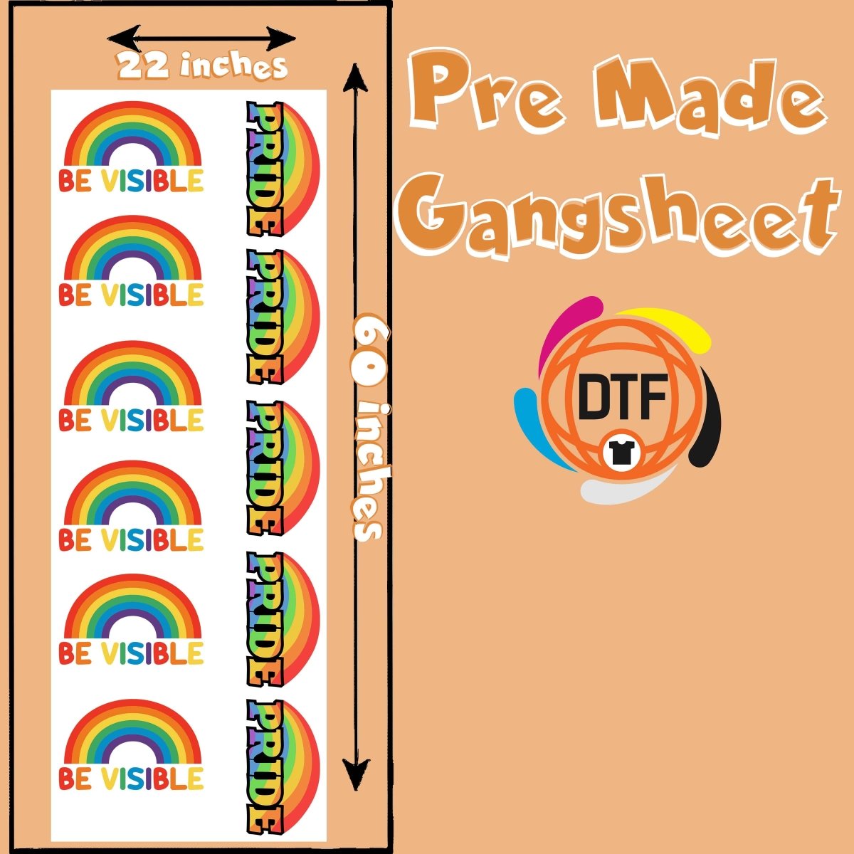 Pride & Unity Set Premade DTF Gangsheet - Buy Bulk DTF