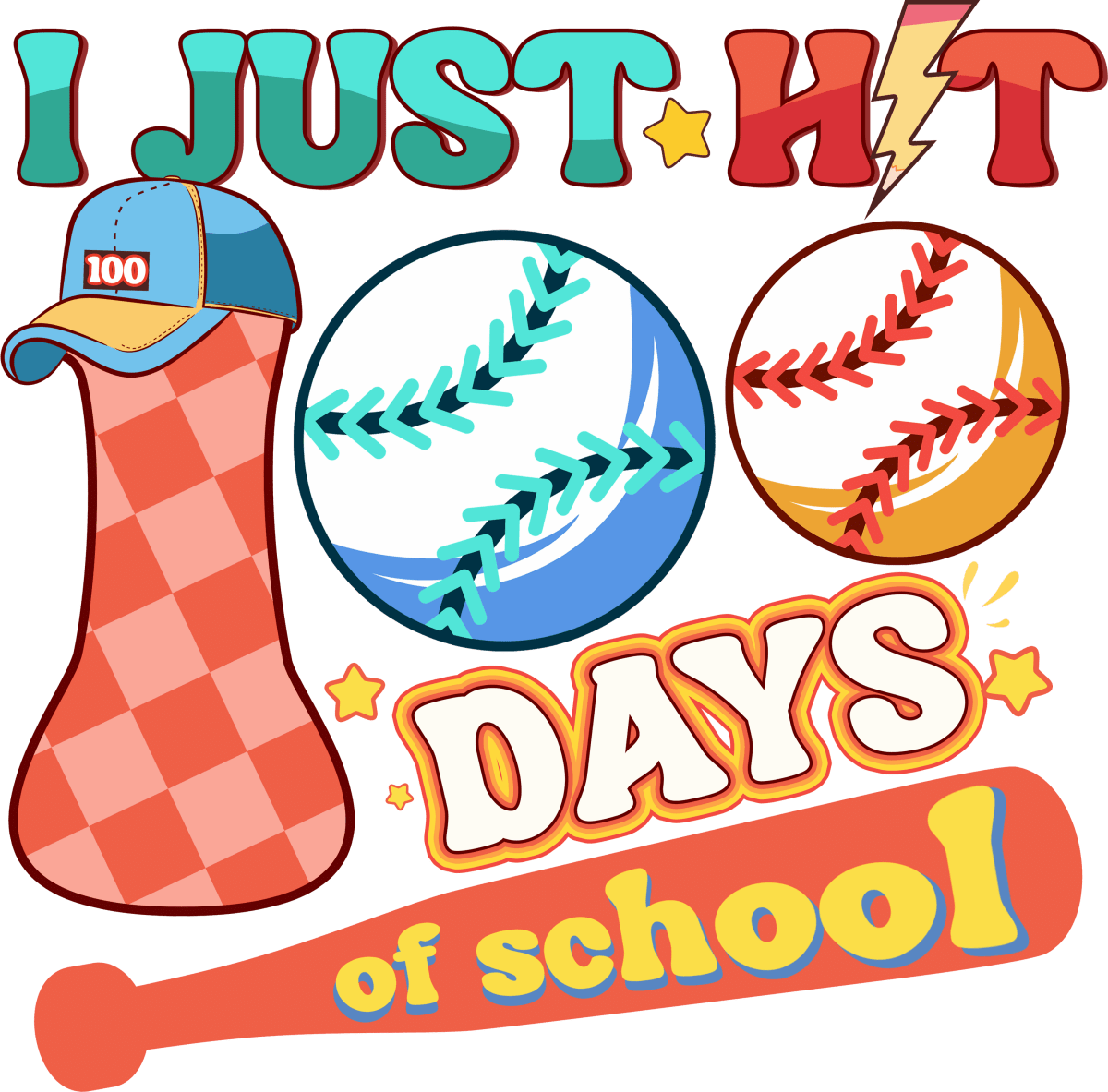 Proud of 100 Days - Ready to Press DTF Transfers - Buy Bulk DTF