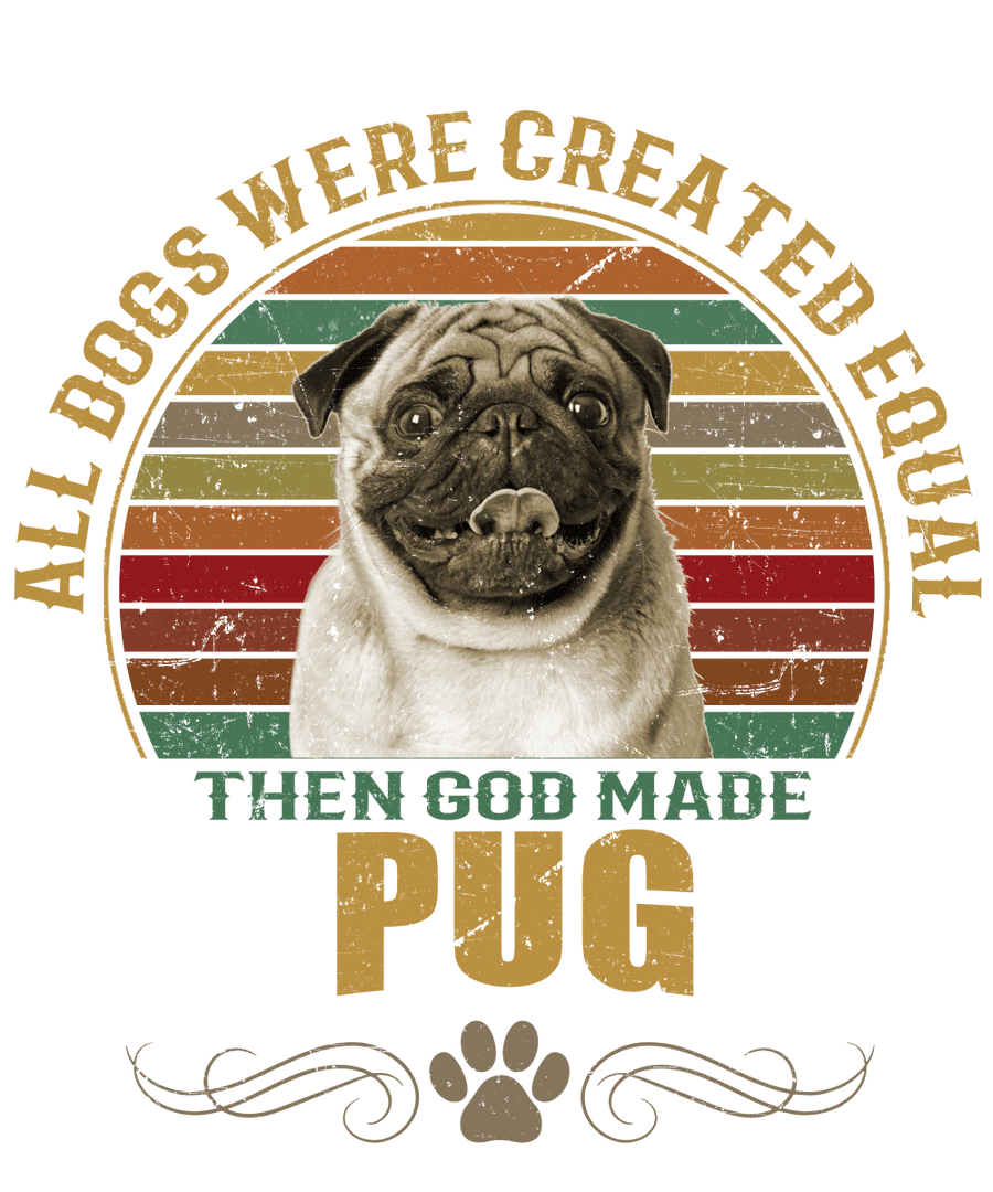 Pug Dog Lover Unisex Men’s T-Shirt Ready To Press DTF Transfer - Buy Bulk DTF