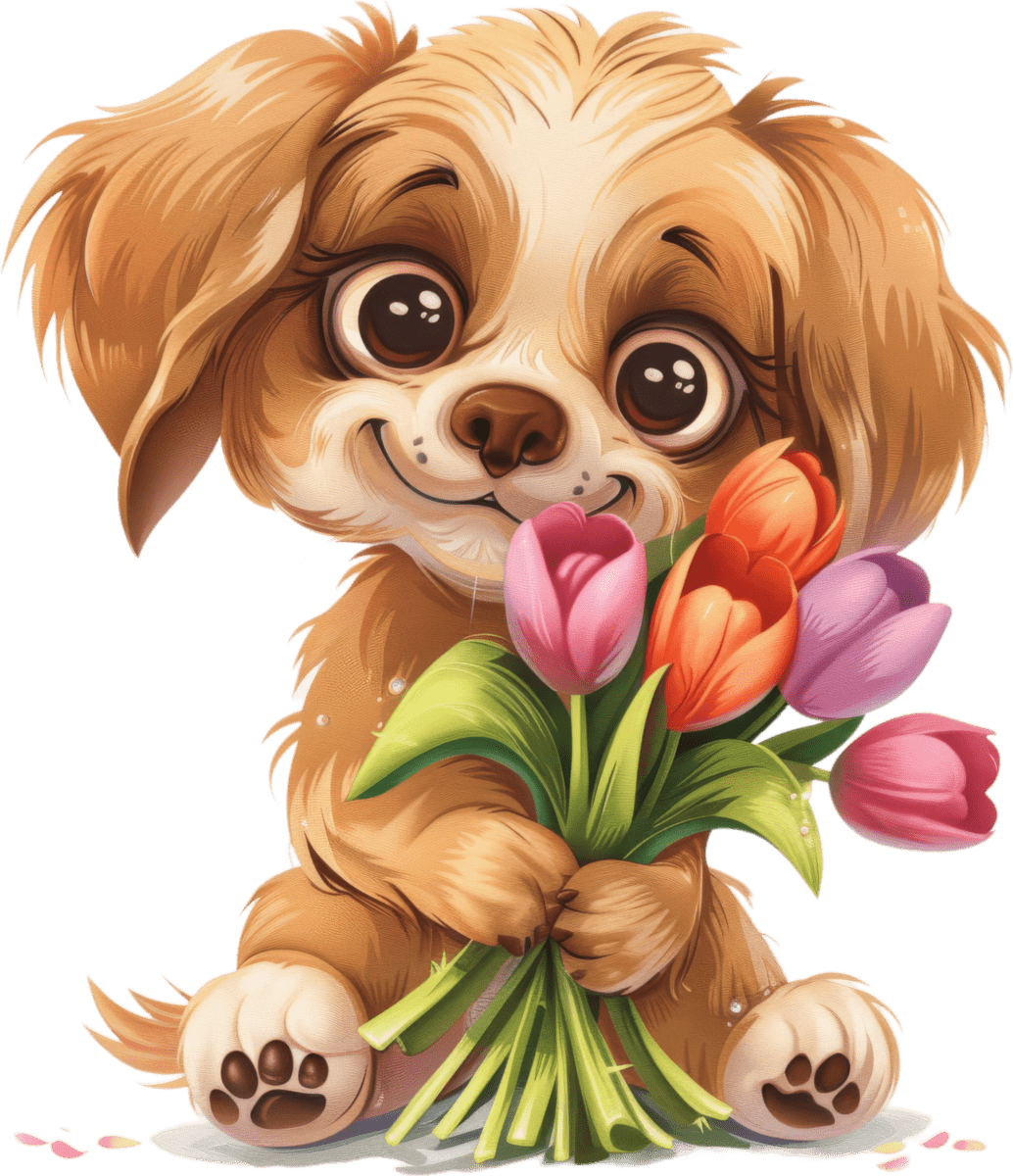 Puppy Blooms - Ready To Press DTF Transfers - Buy Bulk DTF