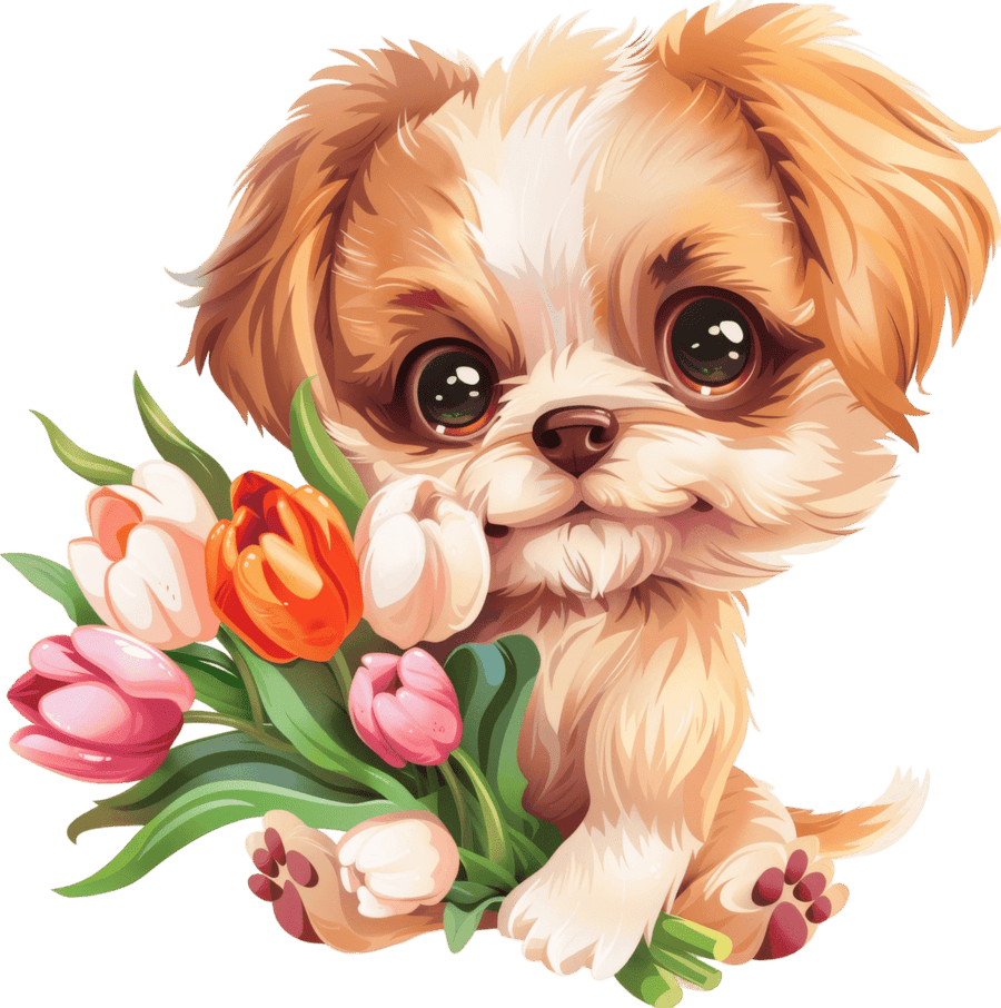 Puppy Petals - Ready To Press DTF Transfers - Buy Bulk DTF