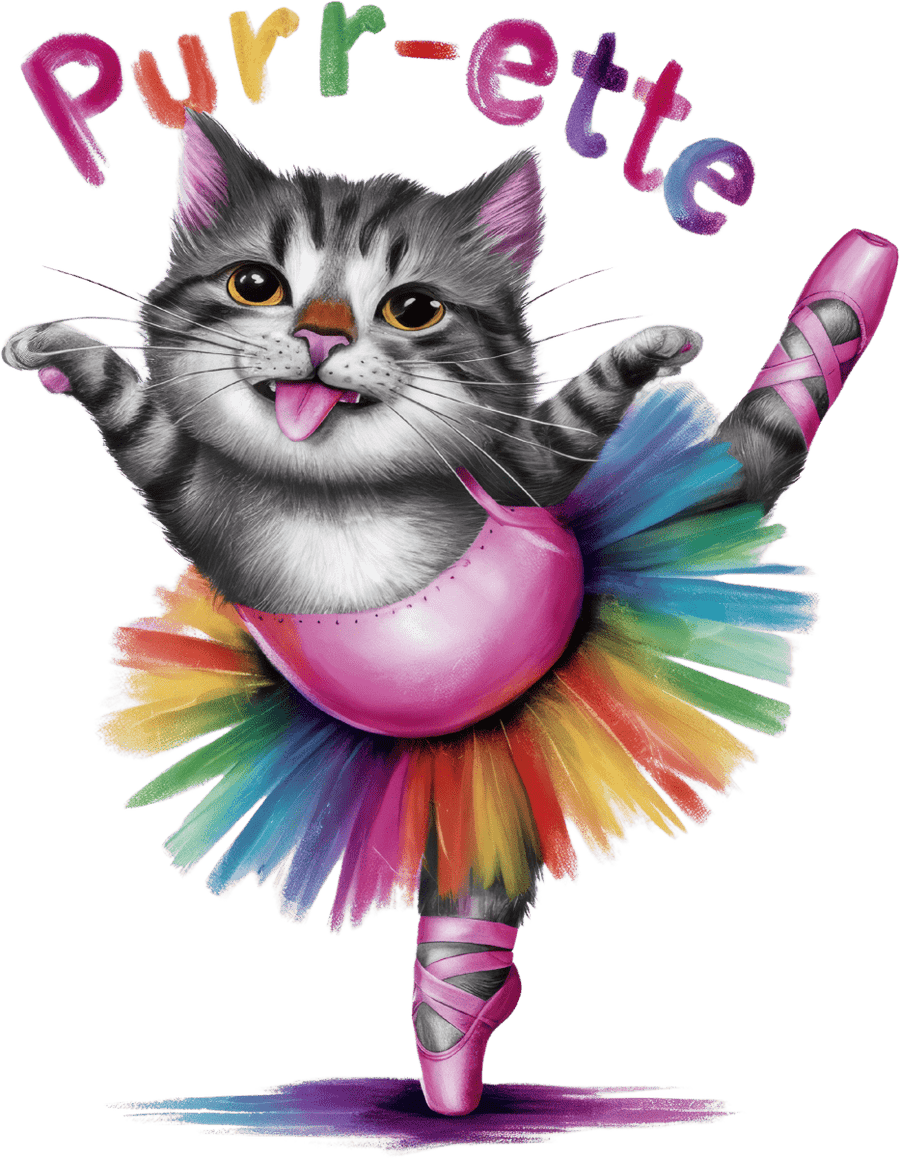 Purr - ette - Ready To Press DTF Transfers - Buy Bulk DTF