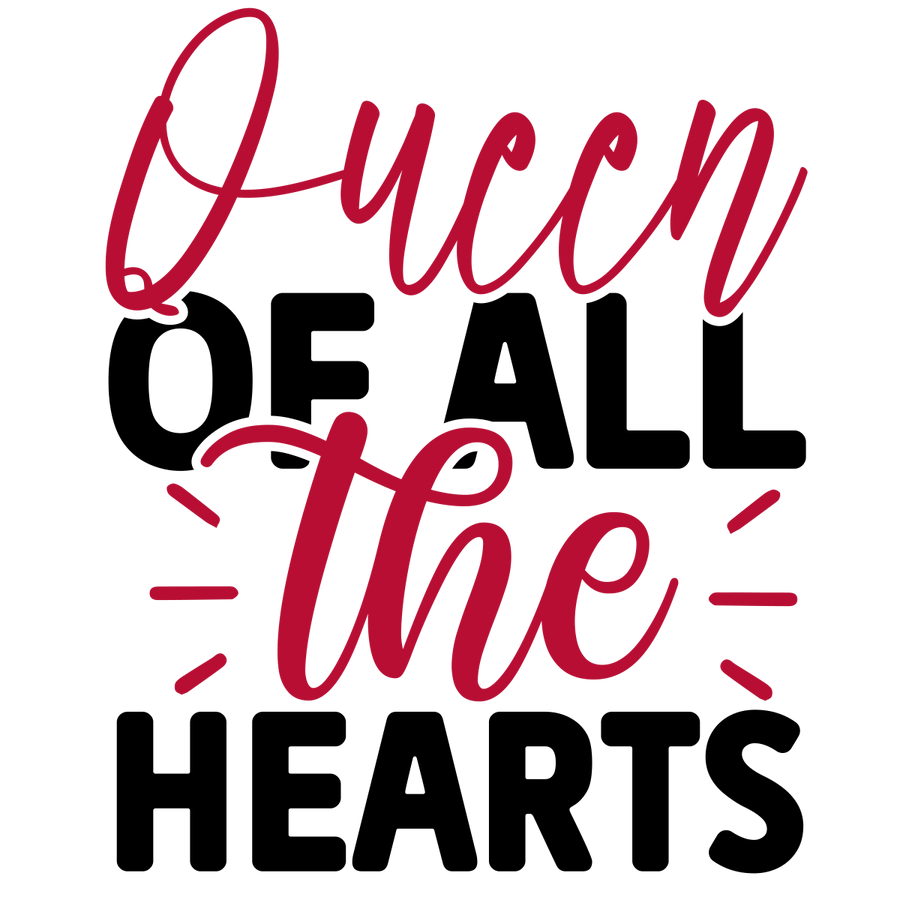 Queen Of All Hearts - 02 Ready To Press DTF Transfer - Buy Bulk DTF