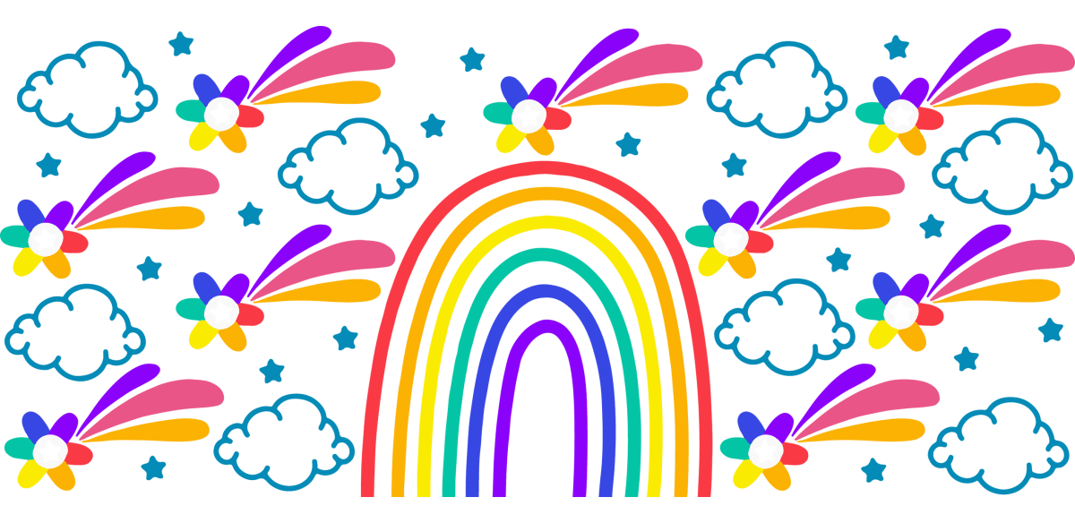 Rainbows - UV DTF Libbey Glass Wrap - Buy Bulk DTF