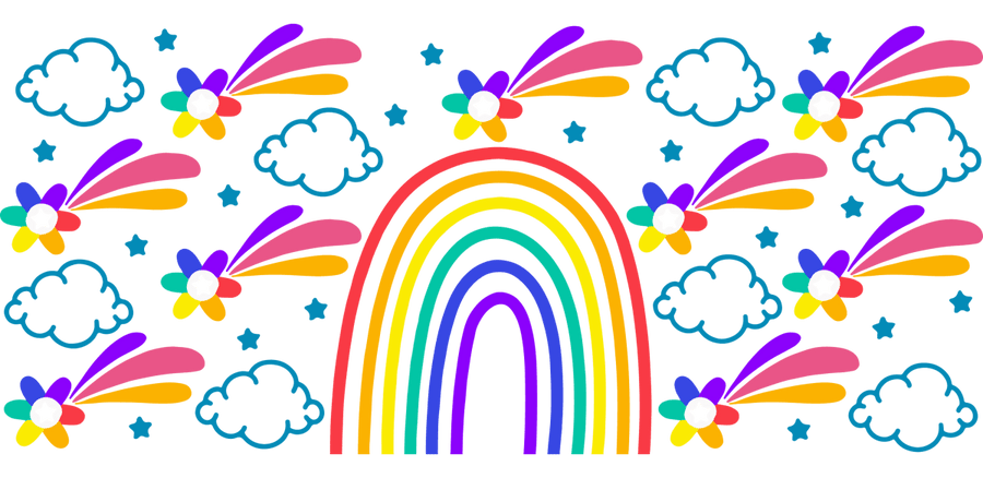 Rainbows - UV DTF Libbey Glass Wrap - Buy Bulk DTF