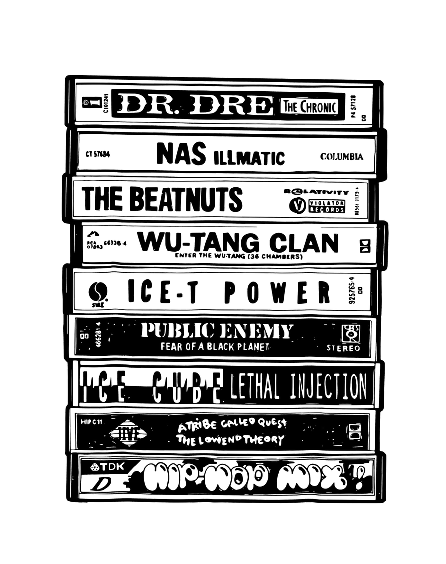 Rap 90s Cassettes - Ready To Press DTF Transfer - Buy Bulk DTF