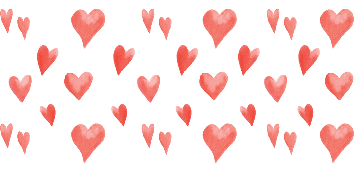 Red Watercolor Hearts Libbey - UV DTF Libbey Glass Wrap - Buy Bulk DTF