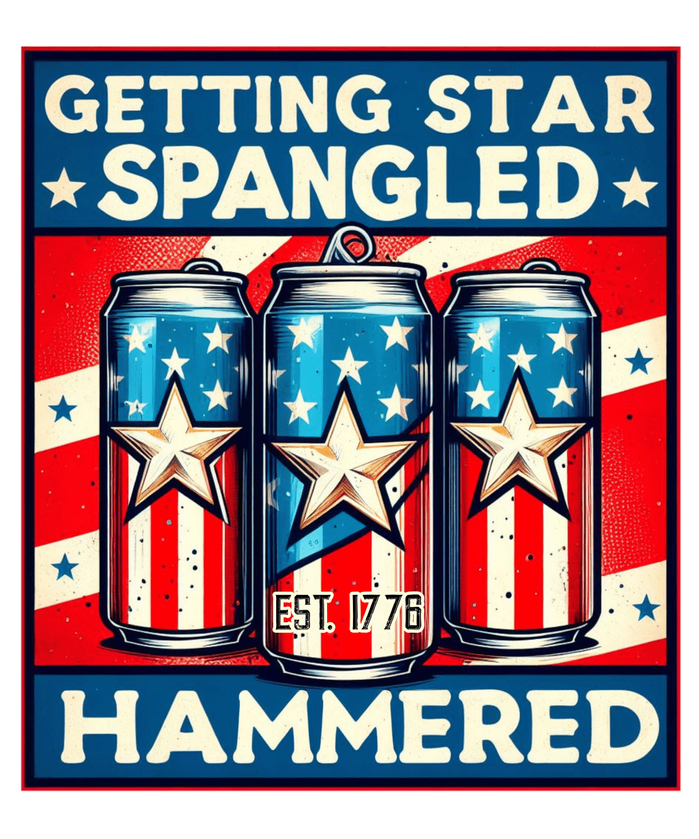 Red, White, & Beer - Ready To Print DTF Transfers - Buy Bulk DTF