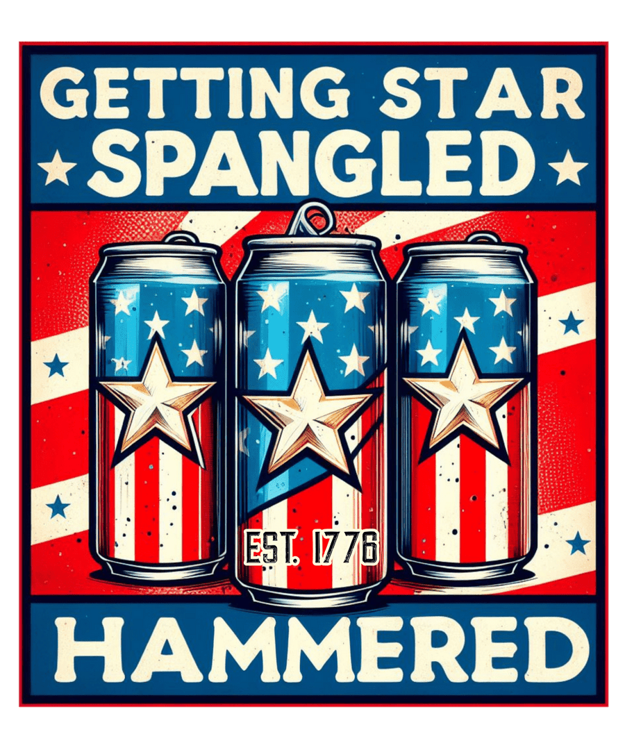 Red, White, & Beer - Ready To Print DTF Transfers - Buy Bulk DTF