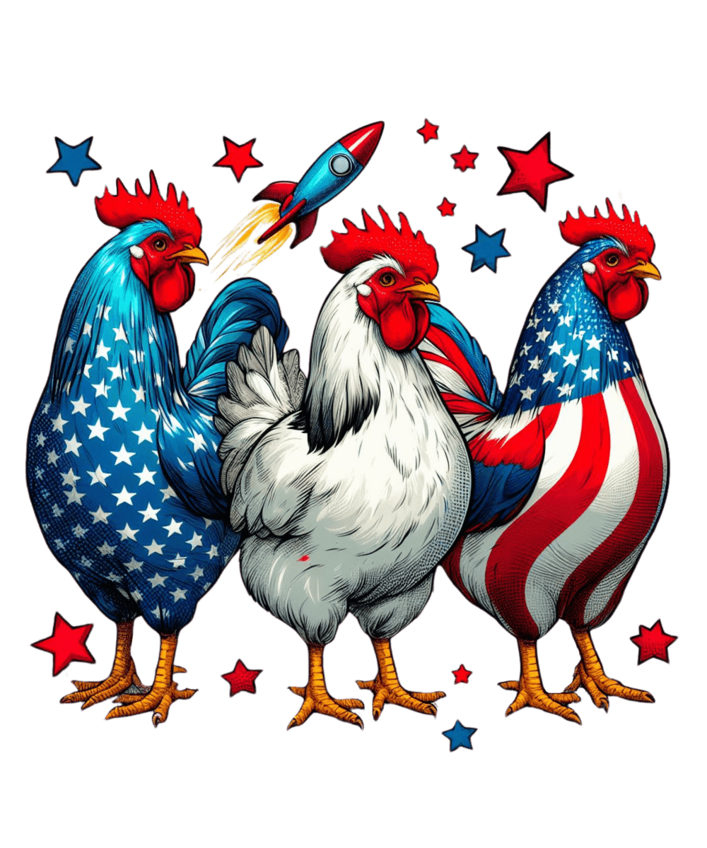 Red, White, & Blue Vibes - Ready To Print DTF Transfers - Buy Bulk DTF