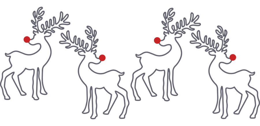 Reindeer Line UV DTF Libbey Glass Wrap - Buy Bulk DTF