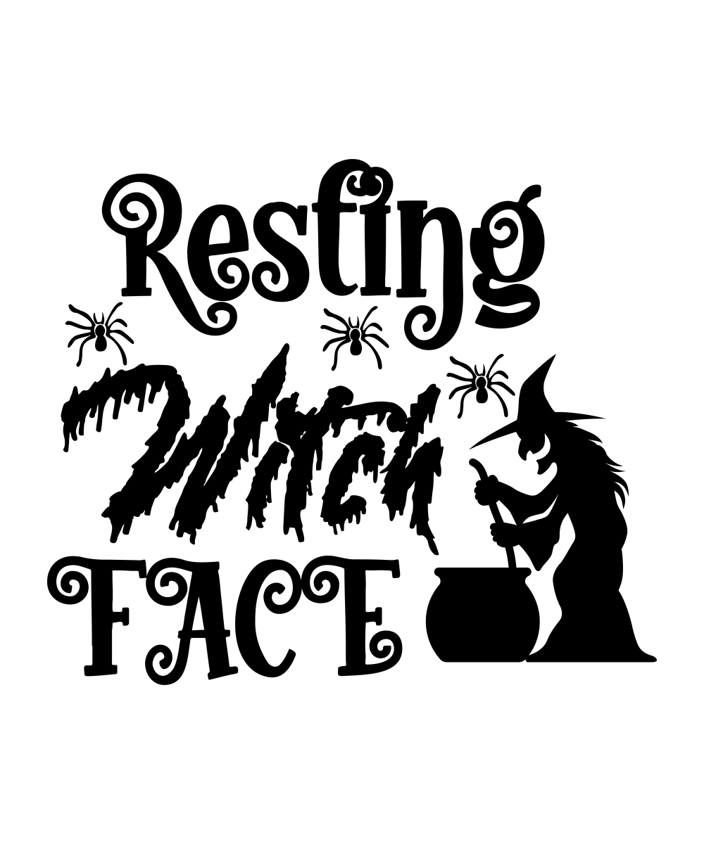 Resting Witch Face - 01 Ready To Press DTF Transfer - Buy Bulk DTF