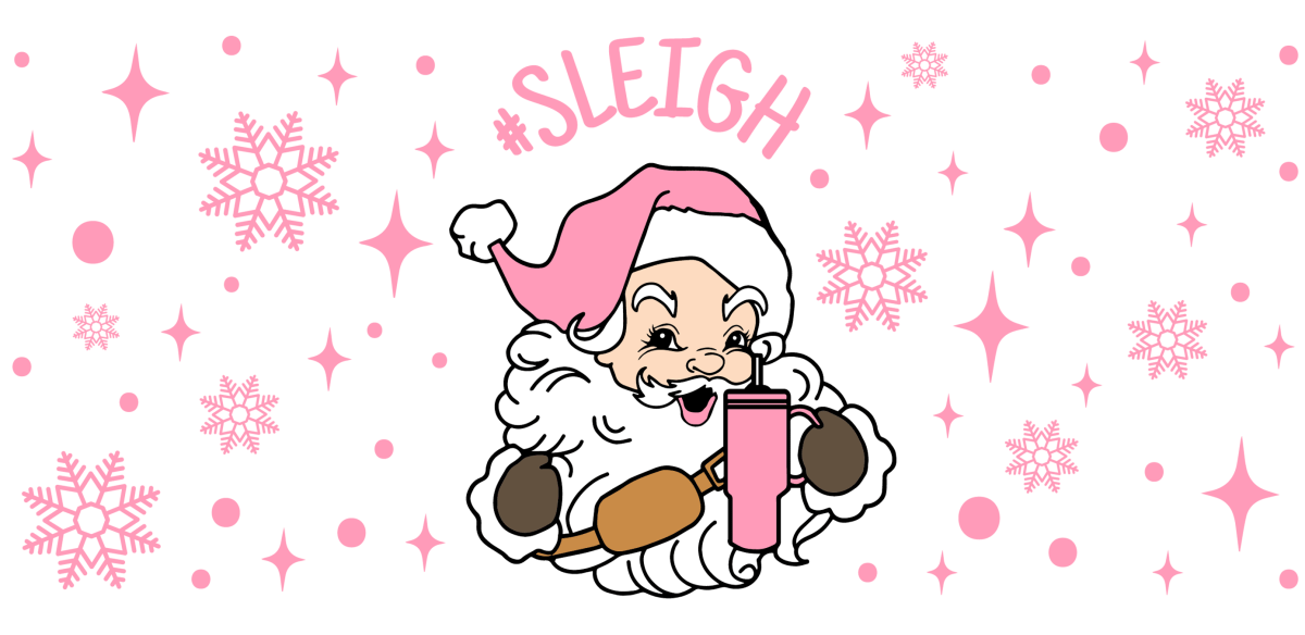 Retro Santa Sleigh UV DTF Libbey Glass Wrap - Buy Bulk DTF