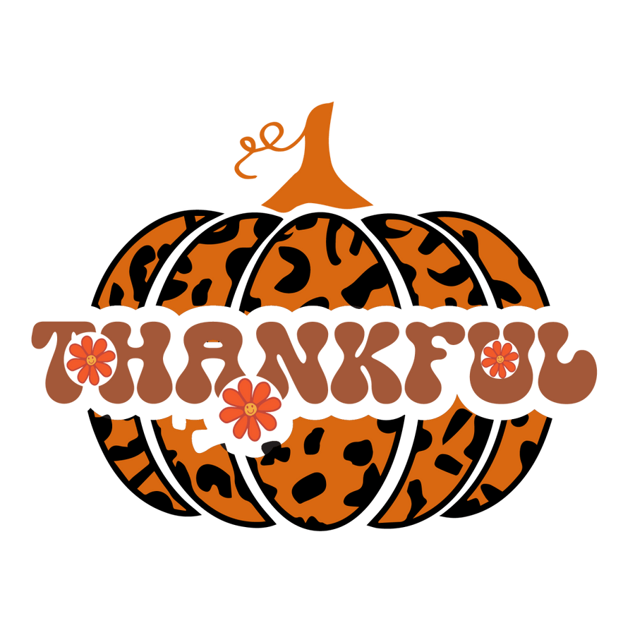 Retro Thankful Inside Pumpkin Ready To Press DTF Transfer - Buy Bulk DTF