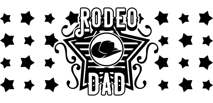 Rodeo Dad - UV DTF Libbey Glass Wrap - Buy Bulk DTF