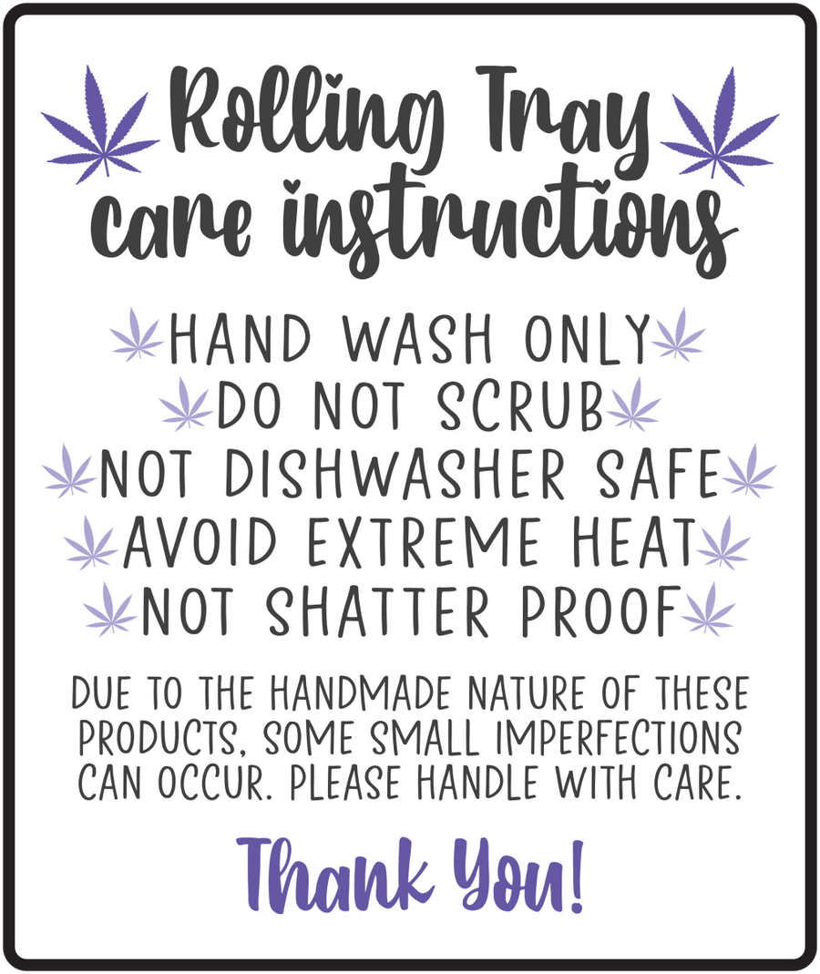 Rolling Tray Care Card Leaf Purple Ready To Press DTF Transfer - Buy Bulk DTF