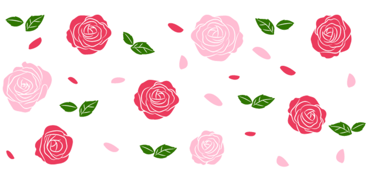 Roses - UV DTF Libbey Glass Wrap - Buy Bulk DTF