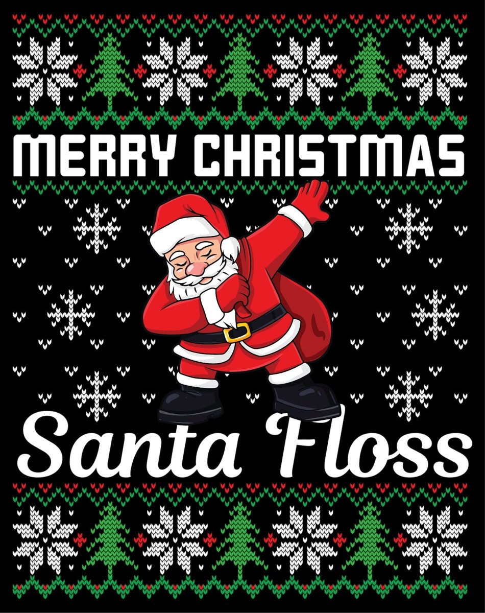 Santa Floss Ugly Sweater Party Ready To Press DTF Transfer - Buy Bulk DTF