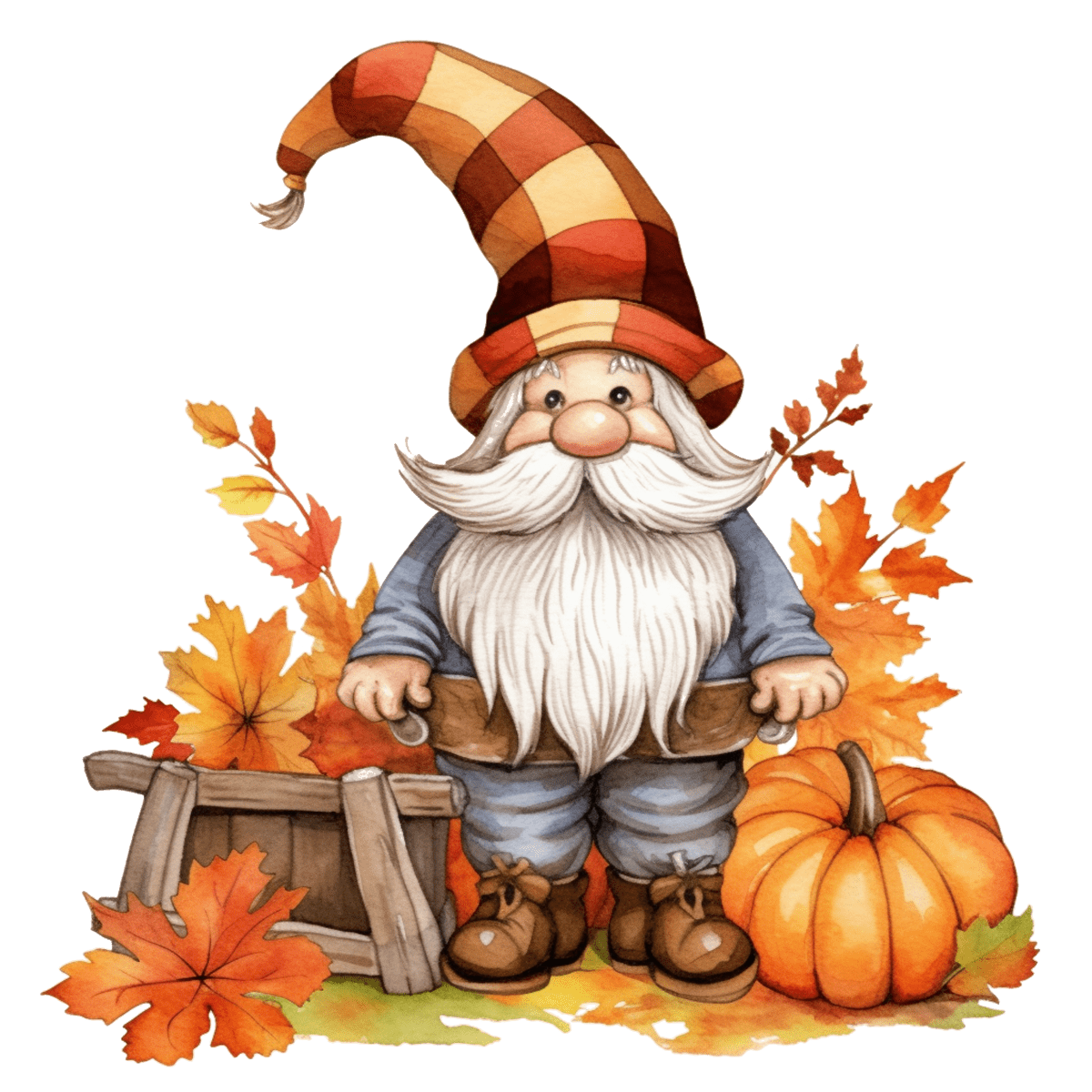 Santa & Pumpkins Harvest Season Magic - Ready To Press DTF Transfer - Buy Bulk DTF