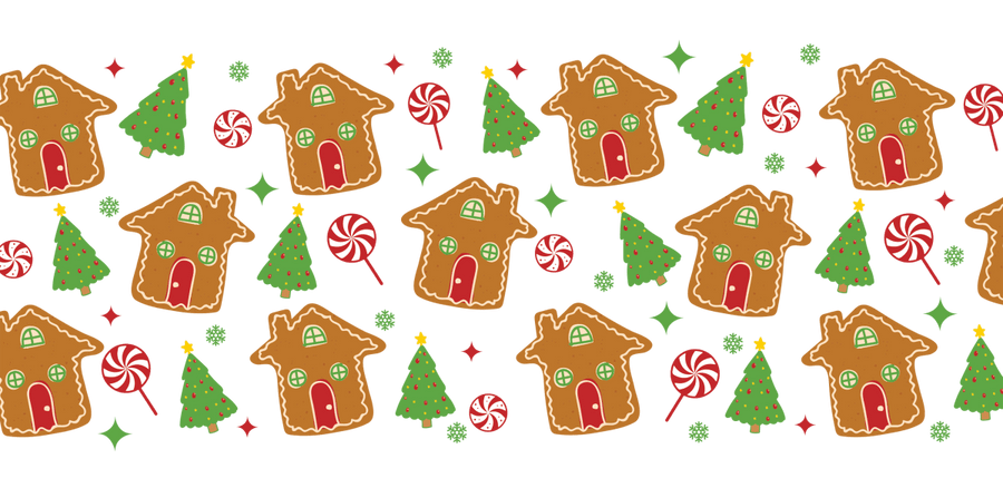 Santa’s Sleigh Design UV DTF Libbey Glass Wrap - Buy Bulk DTF