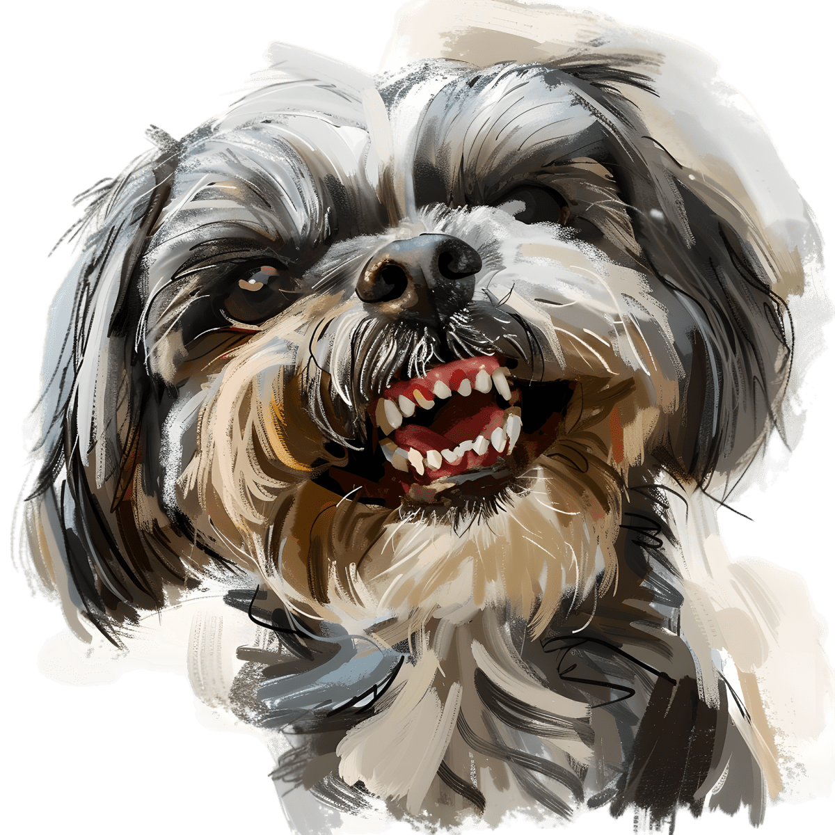 Shih Tzu Crack - Up - Ready To Press DTF Transfers - Buy Bulk DTF