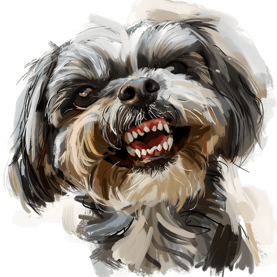Shih Tzu Crack - Up - Ready To Press DTF Transfers - Buy Bulk DTF