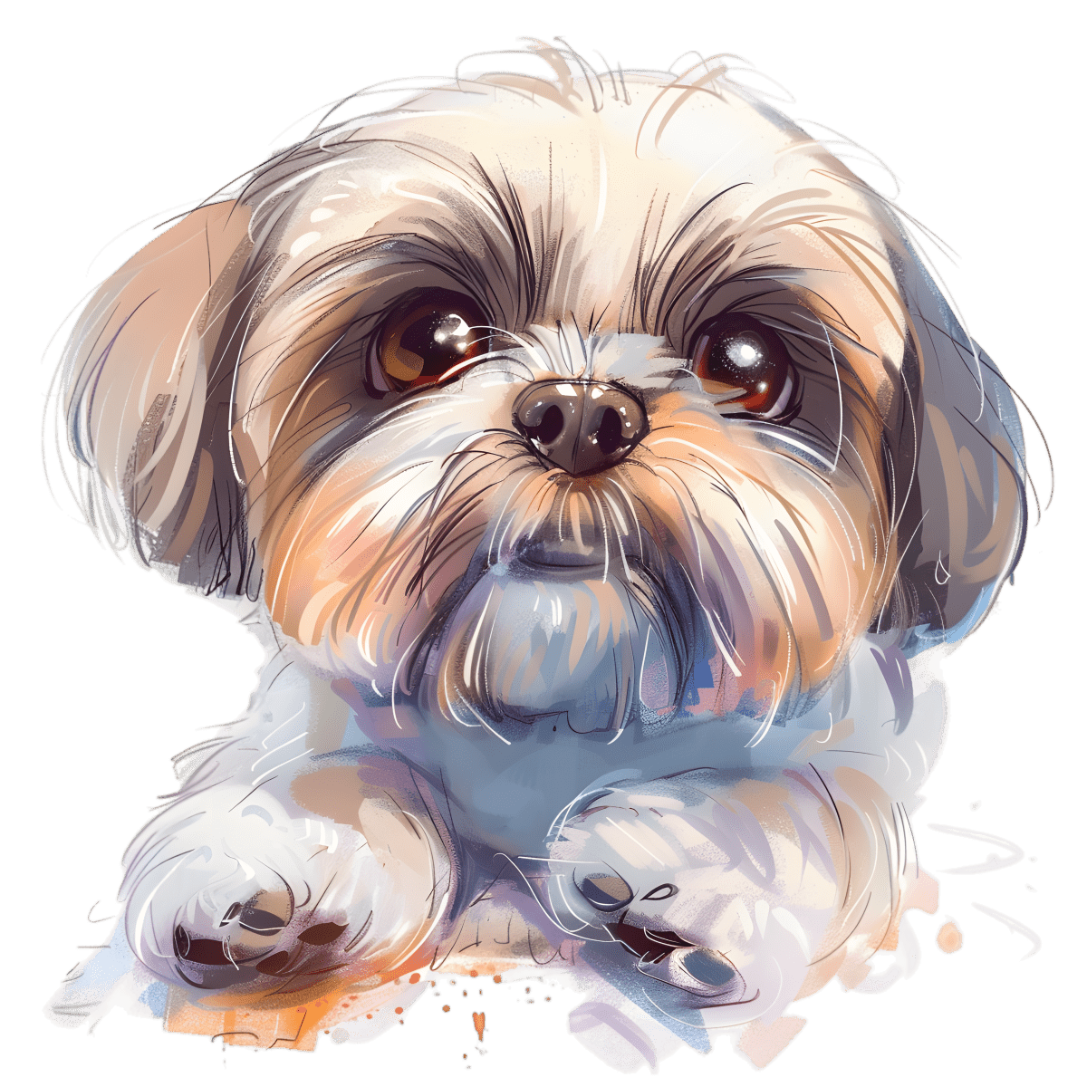 Shih Tzu Cuteness - Ready To Press DTF Transfers - Buy Bulk DTF