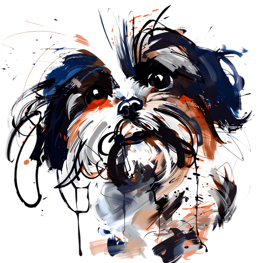 Shih Tzu Humor Art - Ready To Press DTF Transfers - Buy Bulk DTF