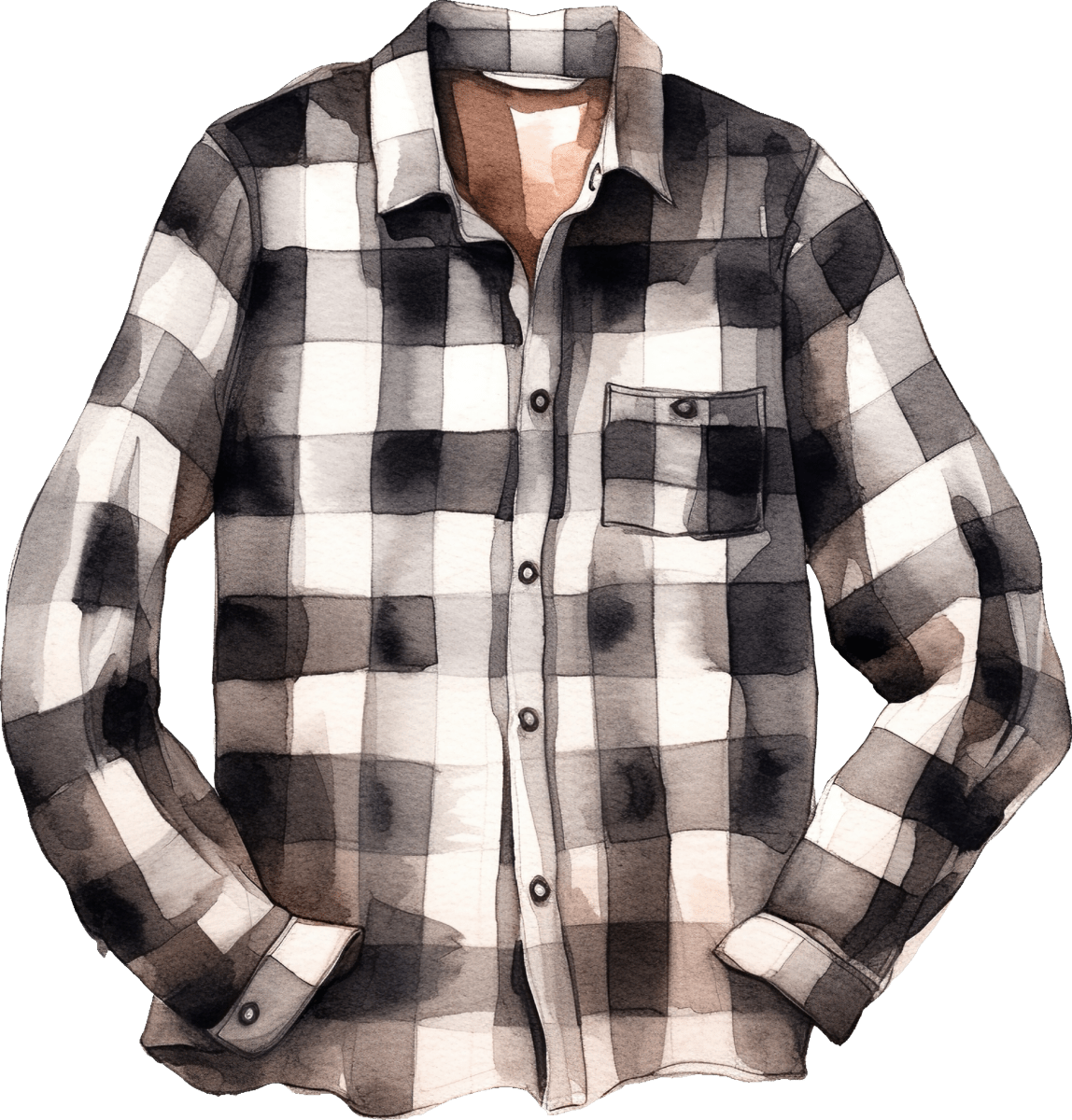Shirt Buffalo Plaid Black - Ready To Press DTF Transfers - Buy Bulk DTF