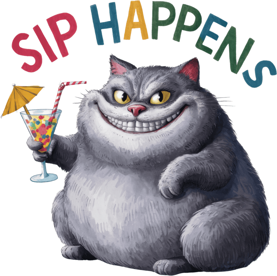 Sip Happens - Ready To Press DTF Transfers - Buy Bulk DTF