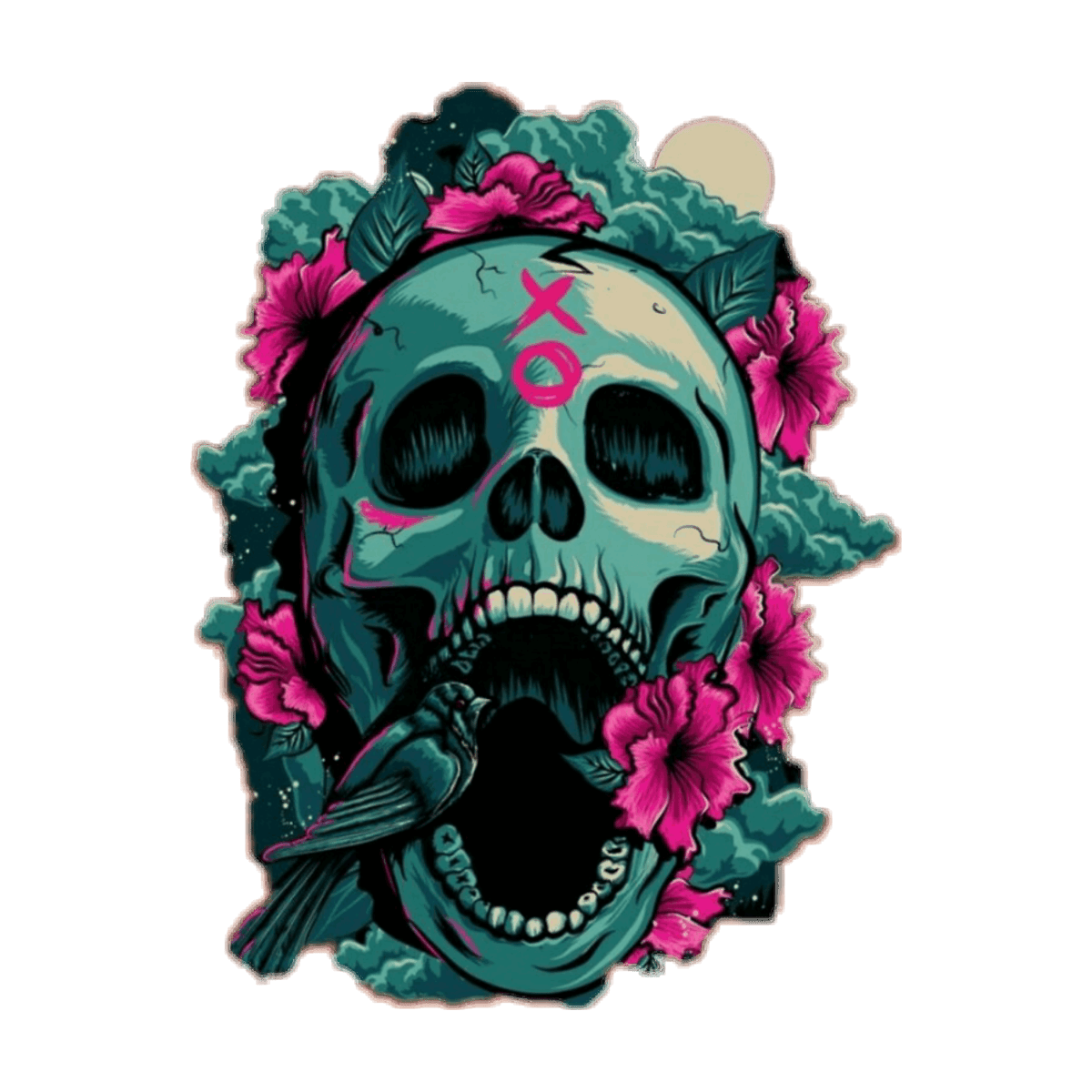 Skull 16 - Ready To Press DTF Transfer - Buy Bulk DTF