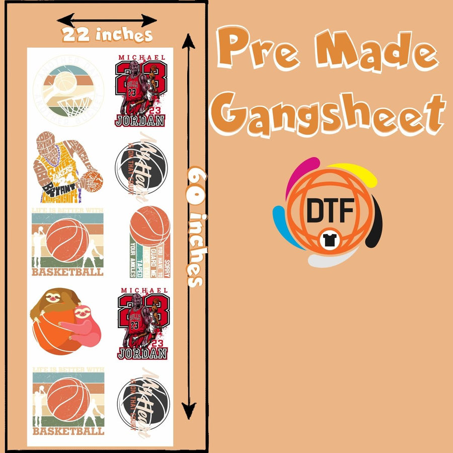 Slam Dunk Squad Premade DTF Gangsheet - Buy Bulk DTF