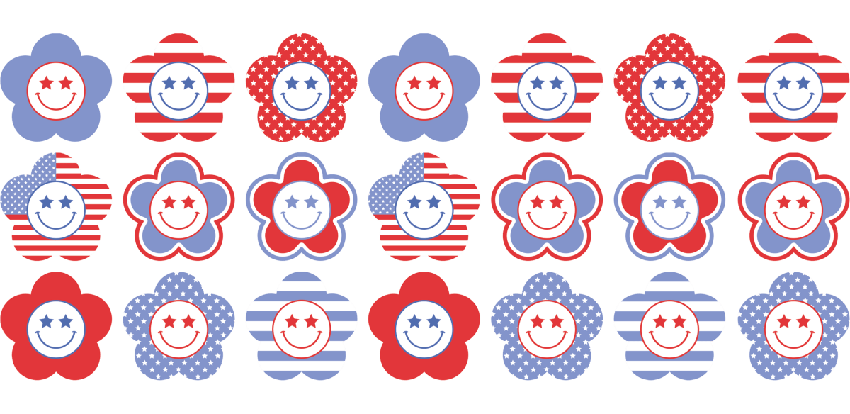 Smile Sunflower USA UV DTF Libbey Glass Wrap - Buy Bulk DTF