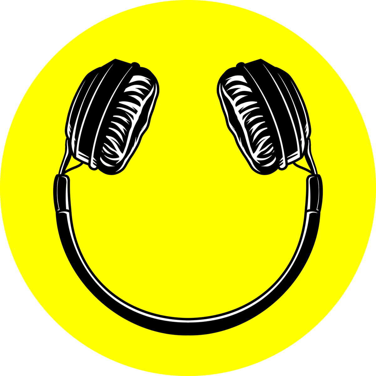 Smiling Headphones - Ready To Press DTF Transfer - Buy Bulk DTF