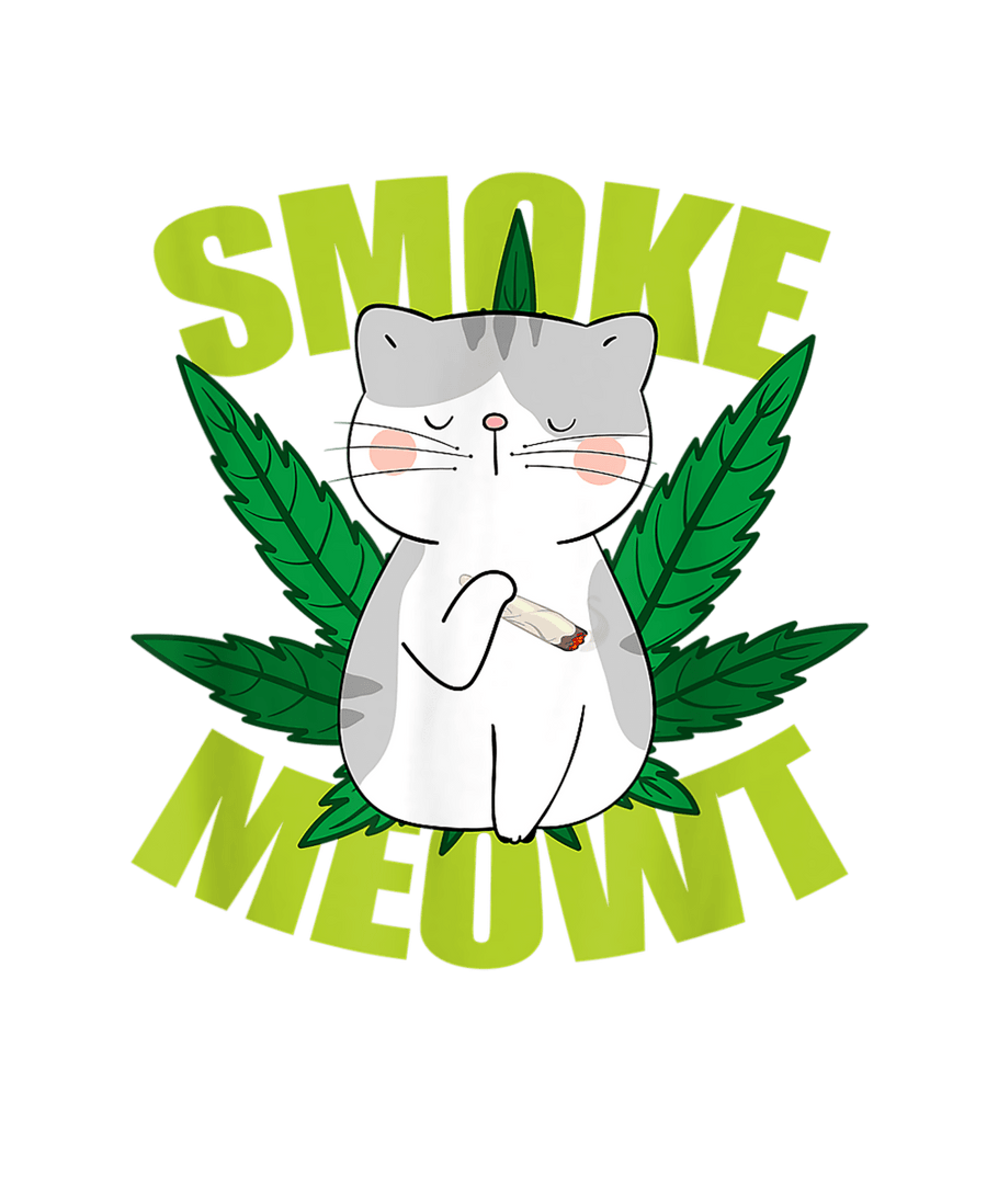 Smoke Meowt Funny 420 Cat Ready To Press DTF Transfer - Buy Bulk DTF